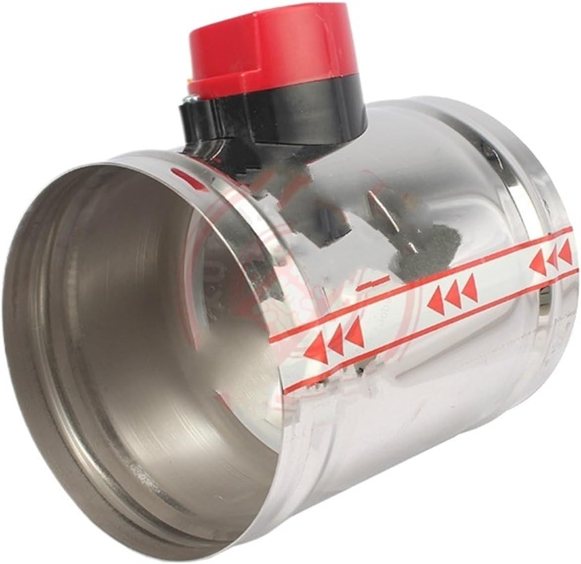 1pcs OD51-250mm 201 stainless steel electric air duct damper valve HVAC ducting motorized air damper HVAC AC220V DC12/24V actuator(OD 100mm,DC24V)