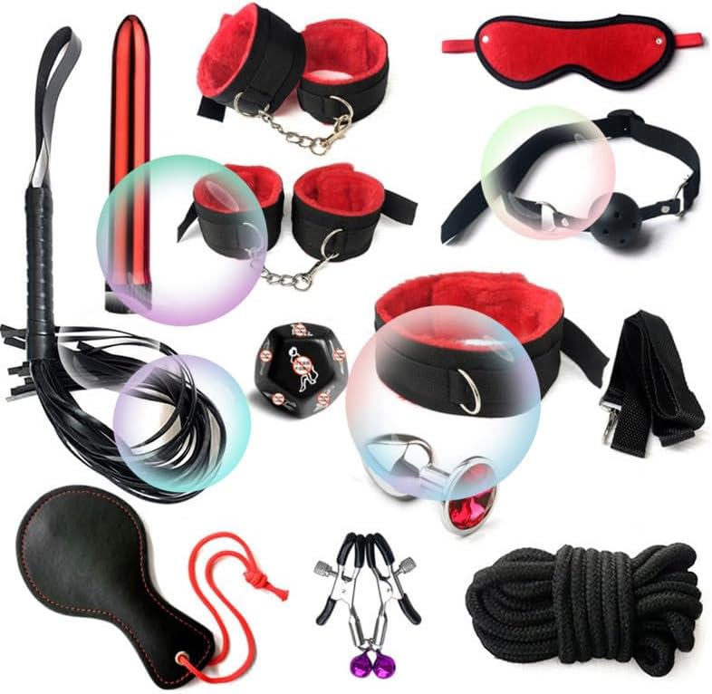 Soft and Stretchy, Yoga Supplies, Couple Gifts, Home Training Aids, Fun and Versatile 12 Piece Nylon Red Set
