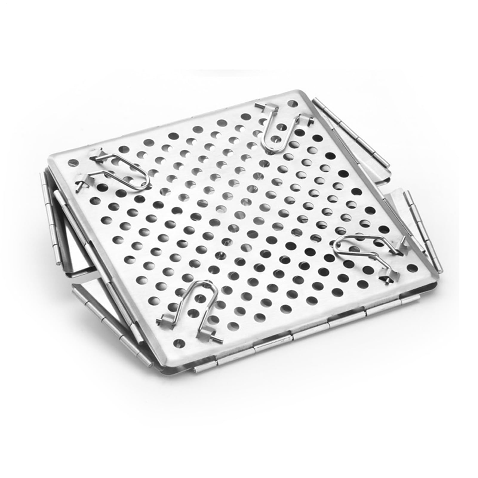 barbecue de table en acier inoxydable - Barbecue pliant portable multi-usages - Barbecue portable et portable parfait pour le camping, les réunions sur la plage ou les pique-niques. La taille
