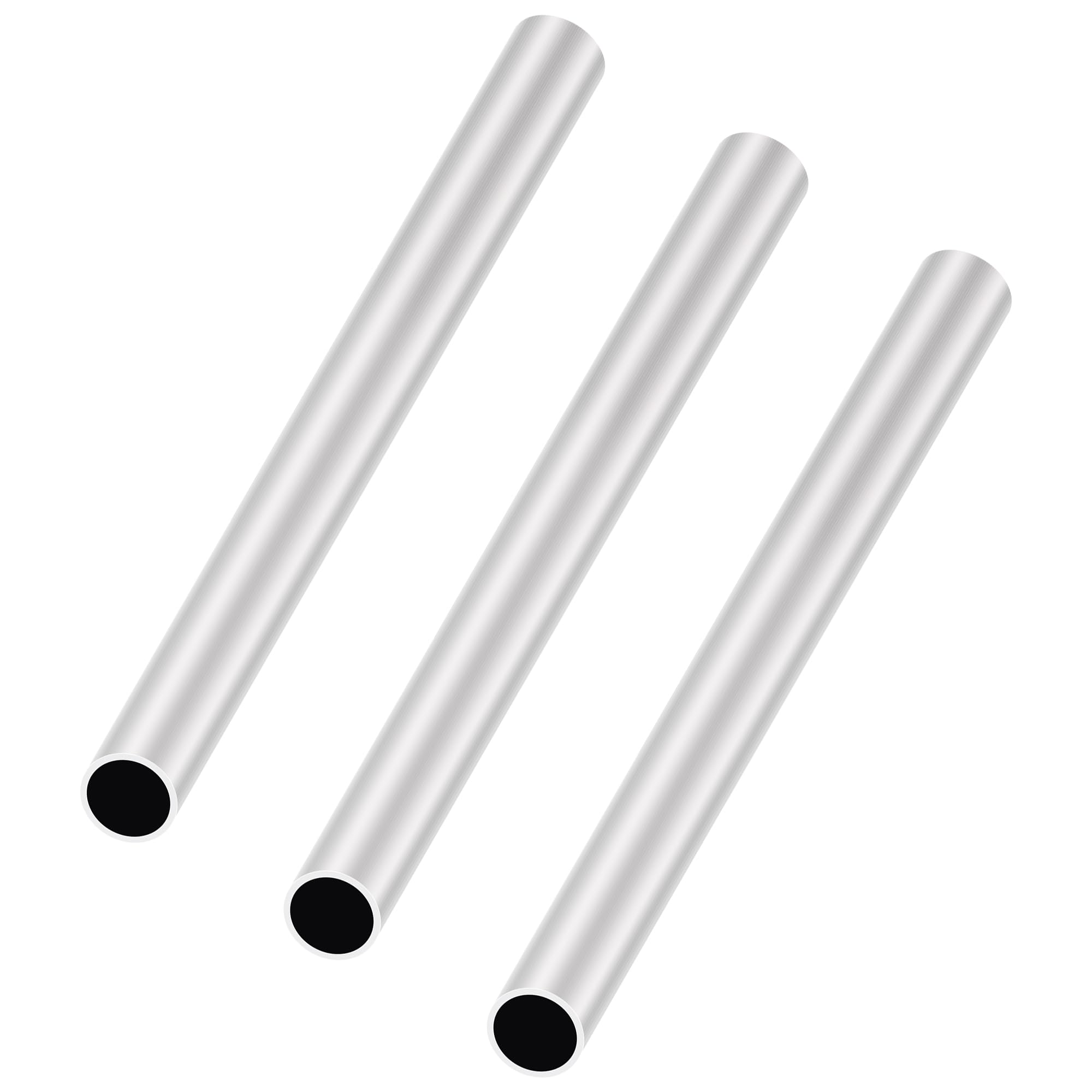 LAVMHAB 6063 Aluminum Tube 15mm OD x 13mm ID 1.0mm Wall Thickness 200mm Length, Aluminum Round Tubing Seamless Straight Pipes (3pcs)