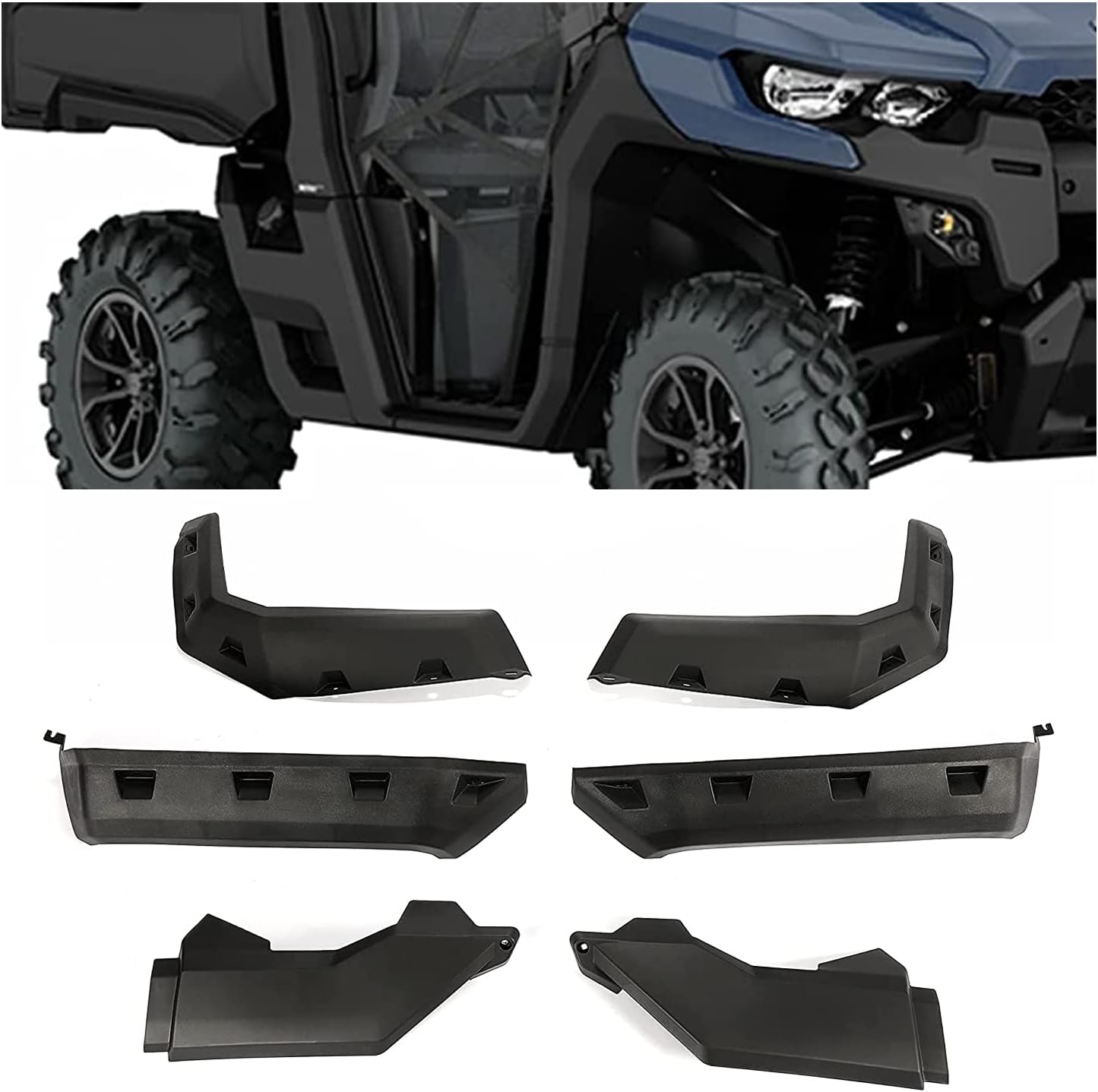 HECASA Extended Fender Flares Mud Flaps Compatible with