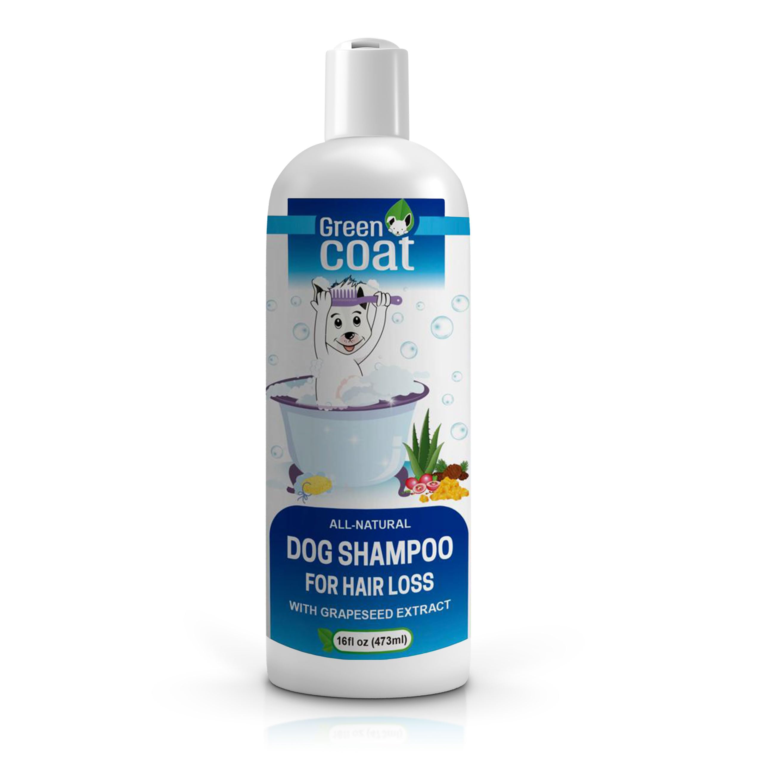 Natural Dog Shampoo for Hair Loss with Grapeseed, Aloe & Cedarwood
