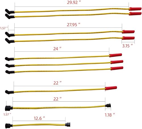 Miniatura 3 de MAS Performance - Distribuidor de encendido HEI con tapa, rotor y bujía, juego de cables compatible con Ford 351 400 460 HEI 65000 voltios bobina