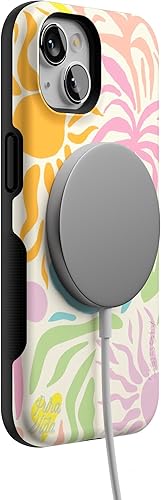 Vista 1023 de Casely Funda para iPhone 13 Compatible con MagSafe Color Splash de medianoche Funda retro abstracta Color de medianoche Splash Abstracto