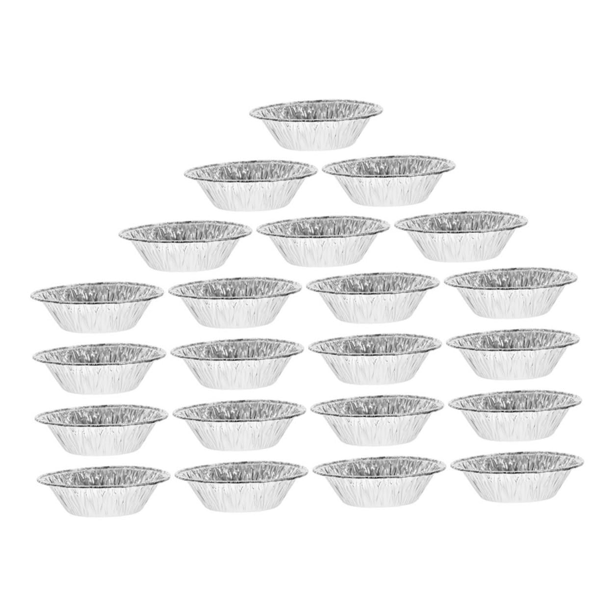 TOYANDONA 600 Piezas Moldes Desechables para Tartaletas Redondos Unidades Bandejas de Aluminio para Horno Antiadherentes para Postres Caseros Muffins Cupcakes y Tartas de Huevo