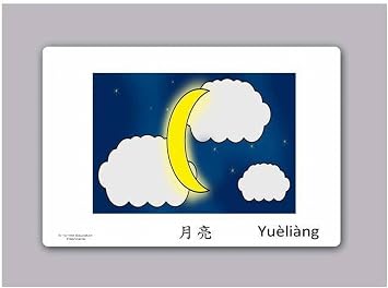 Nature Flashcards in Chinese - Traditional & Simplified Characters - Vocabulary Picture Cards for Toddlers, Kids, Children and Adults - Mandarin/Pinyin
