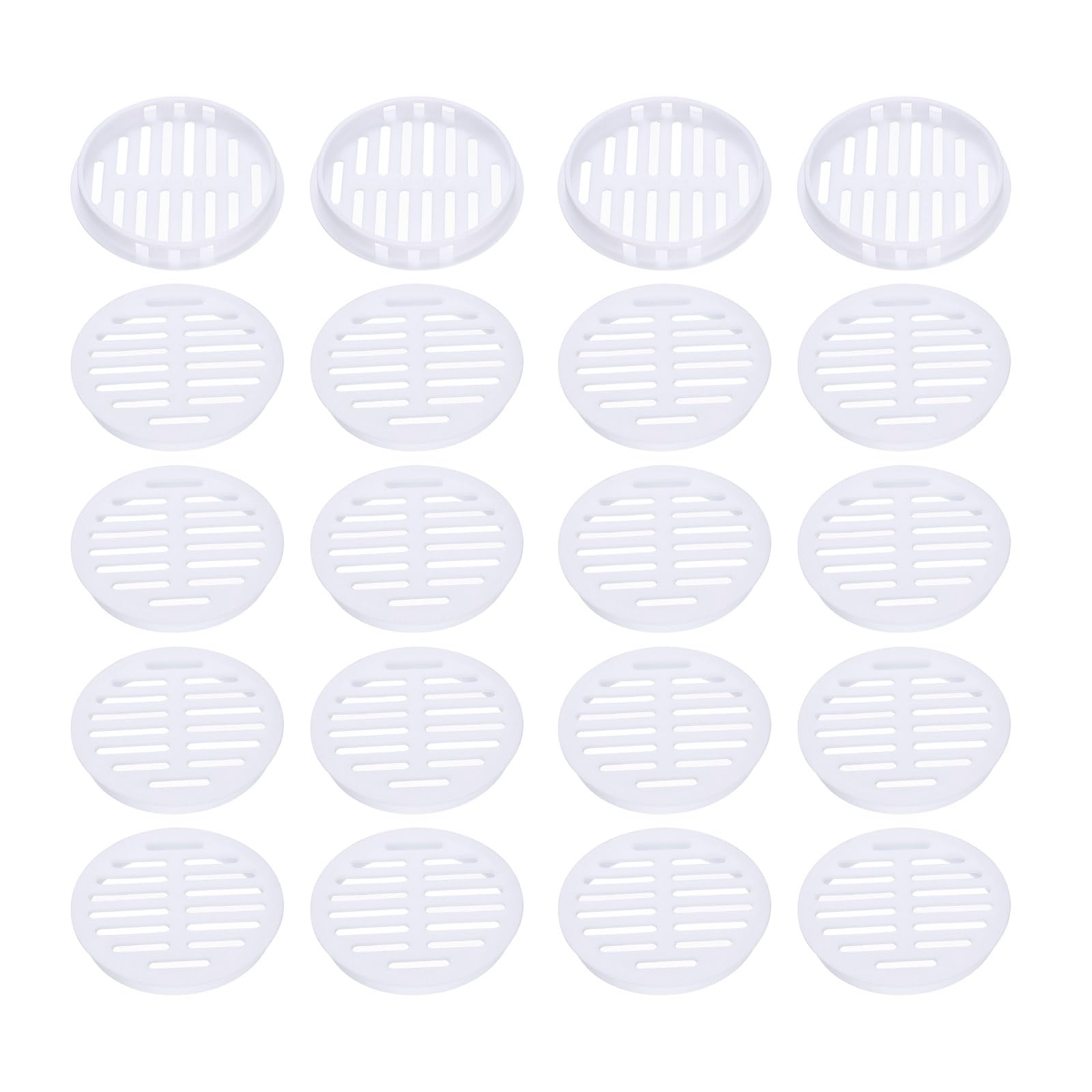 Grille d'aération circulaire 80mm plastique blanc pour éliminer l'humidité