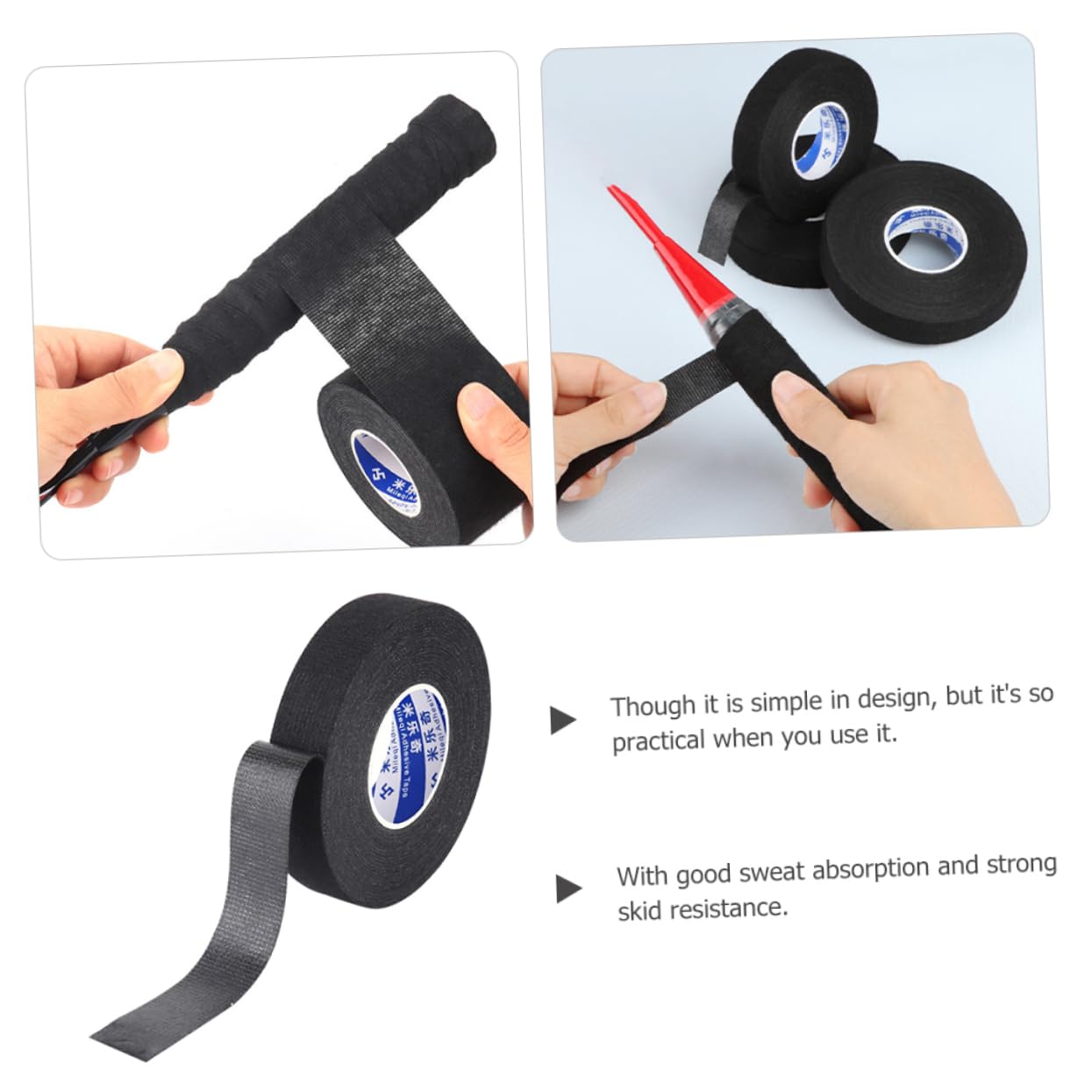 Abaodam 1Roll Non Slip Racket Grip Tape Elastic Sweat Tennis and Badminton Handle Wrap for Enhanced Control and Comfort Lightweight and Easy to Use