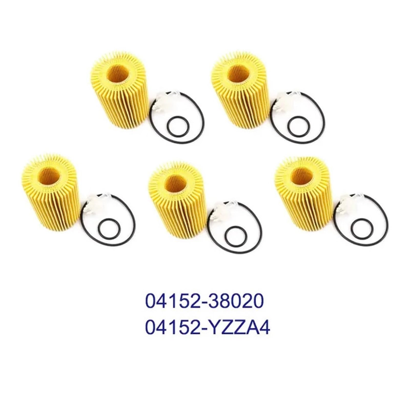 Filtres à moteur Filtre à huile 5 pièces 04152-38020 04152-51010 04152-YZZA4 Filtre à huile