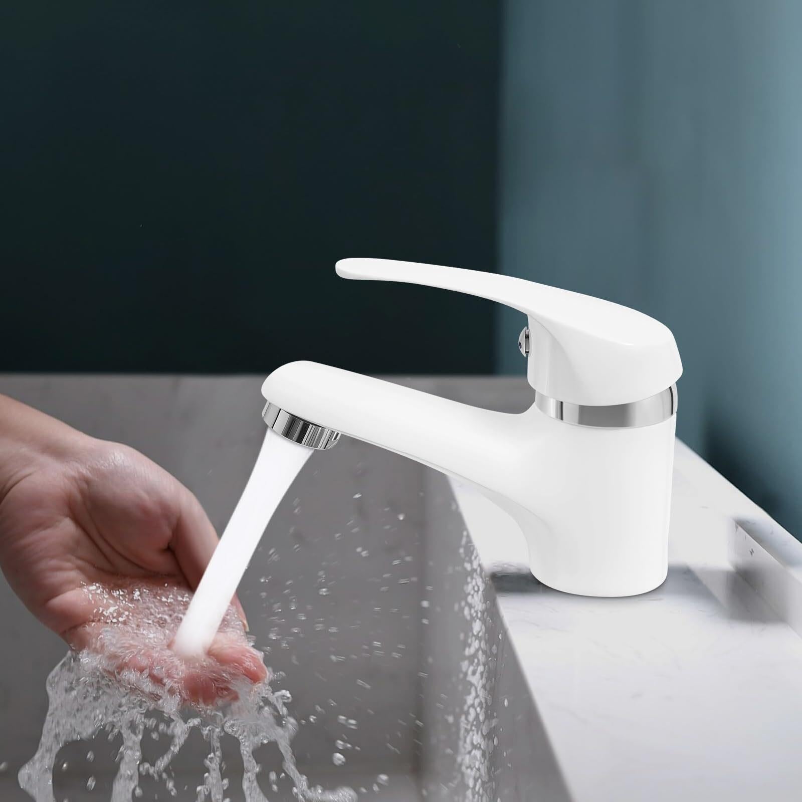 Grifo de lavabo monomando 3/8 pulgadas para baño