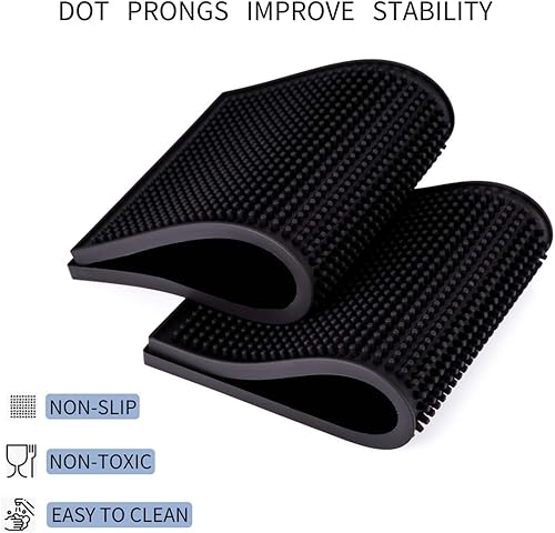 Miniatura 2 de Tapete de bar para cóctel y cafetería, 6 x 12 pulgadas, tapete de goma para servicio de barra de cóctel, barman, cafetería, bar o encimera, tapete