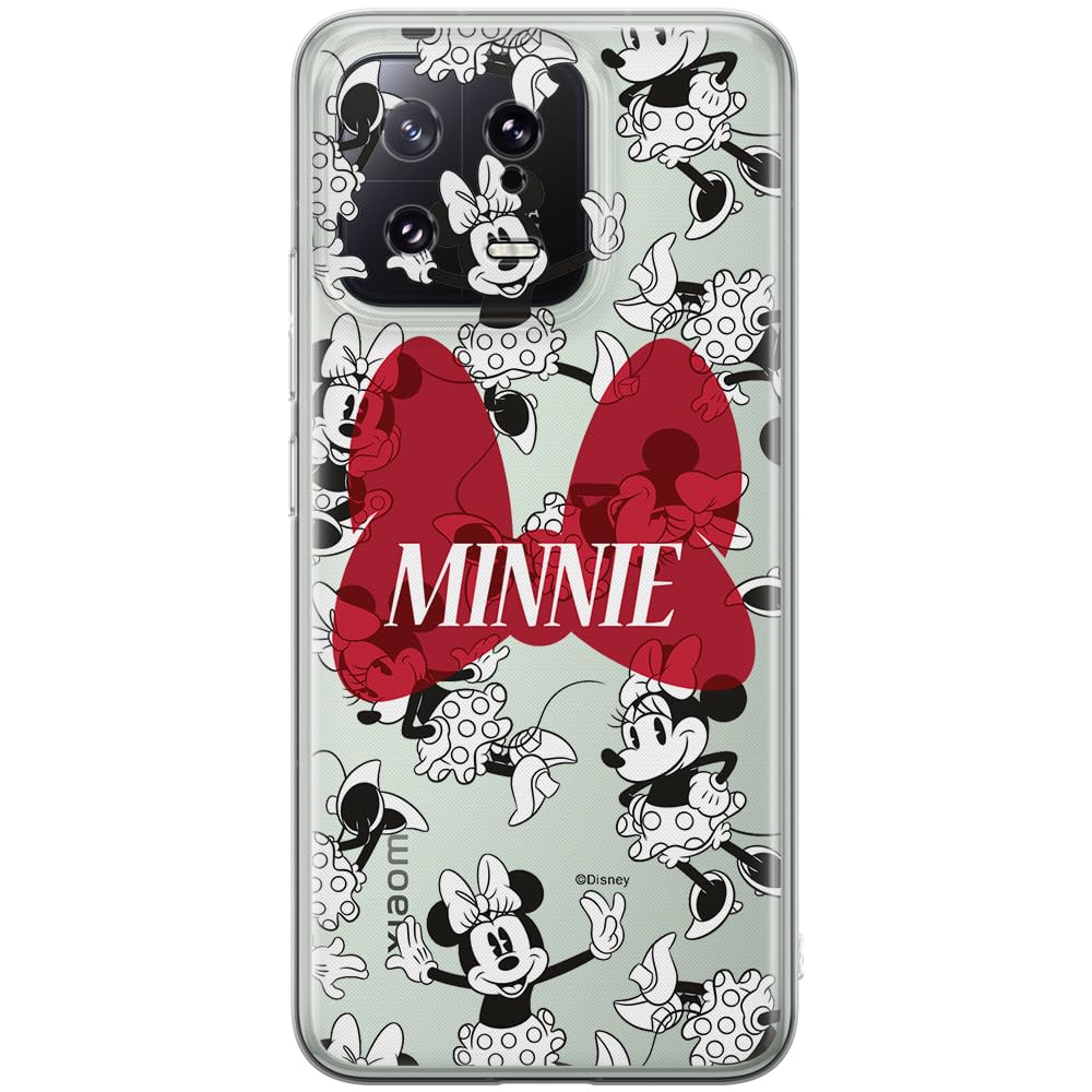 ERT GROUP mobile phone case for Xiaomi 13 original and officially Licensed Disney pattern Minnie 048 optimally adapted to the shape of the mobile phone, partially transparent