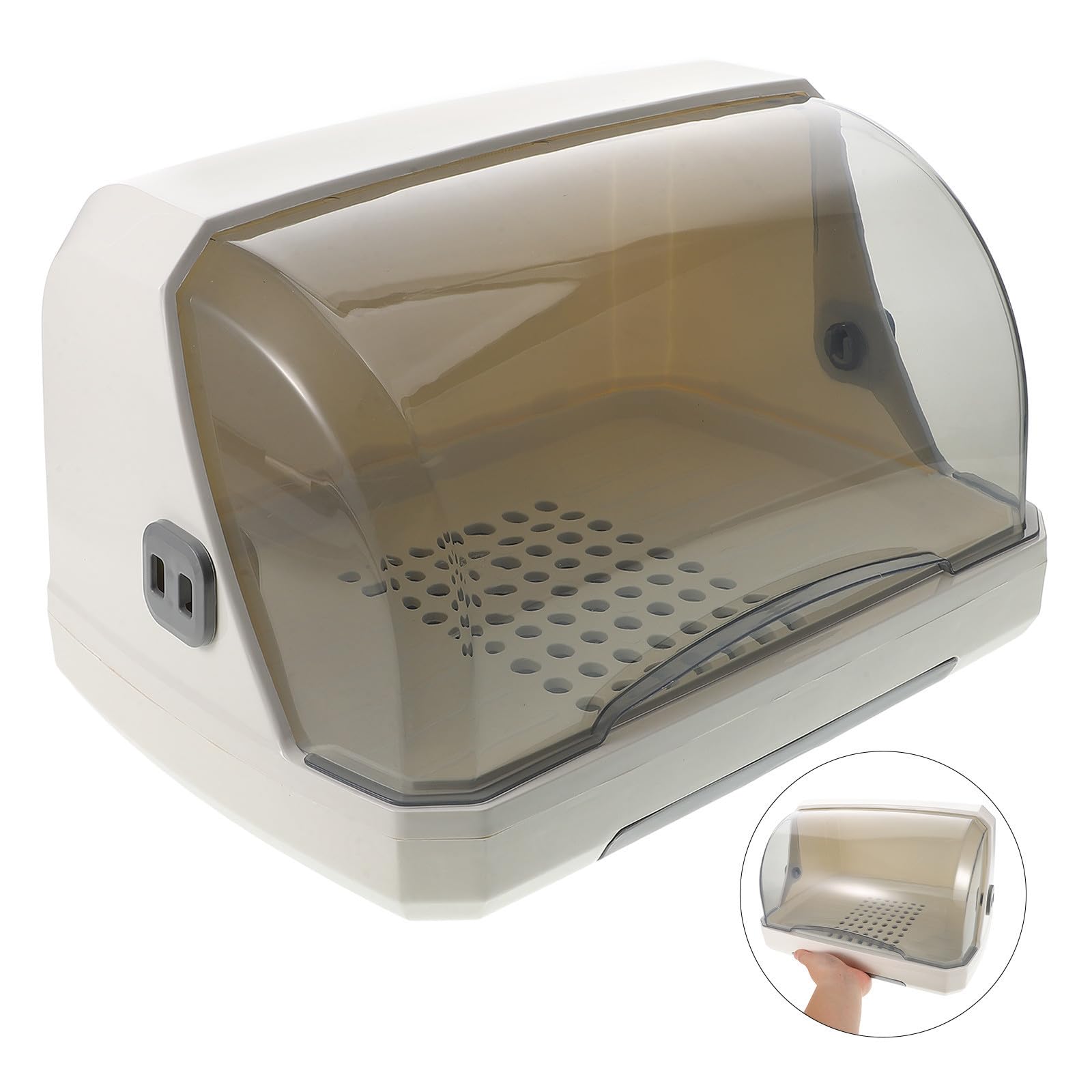 Tofficu Estante para Secar Biberones con Tapa y Material PP Organizador de Botellas con Gran Capacidad, Ahorro de Espacio para Uso en Encimeras del Hogar