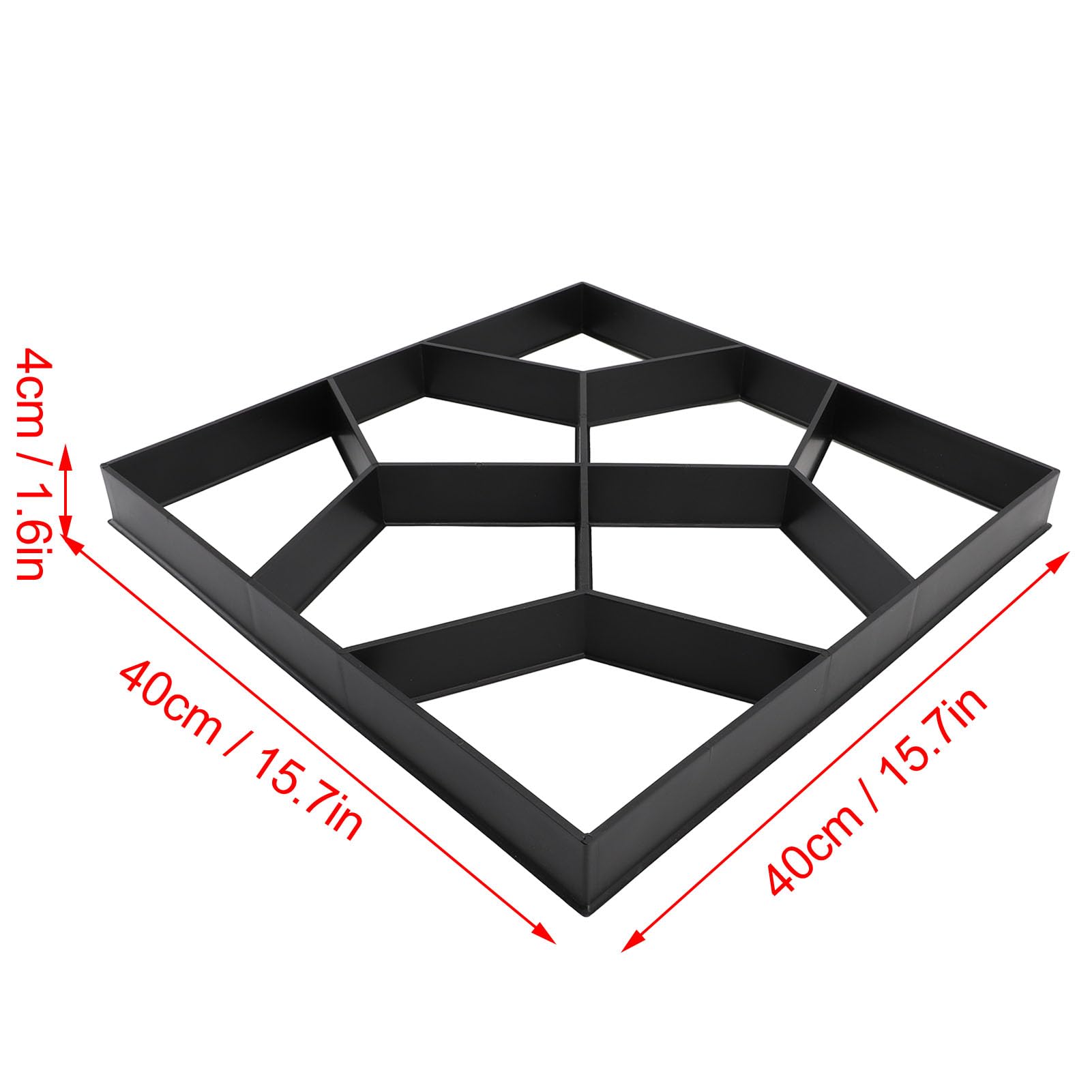 Moldes Hormigón, 40 X 40 Cm Reutilizables, para Hacer Caminos Hormigón, Adoquines para Césped, Patio, Jardín, Exterior, Molde para Pavimento Pasarela, Molde Pavimentación Patio