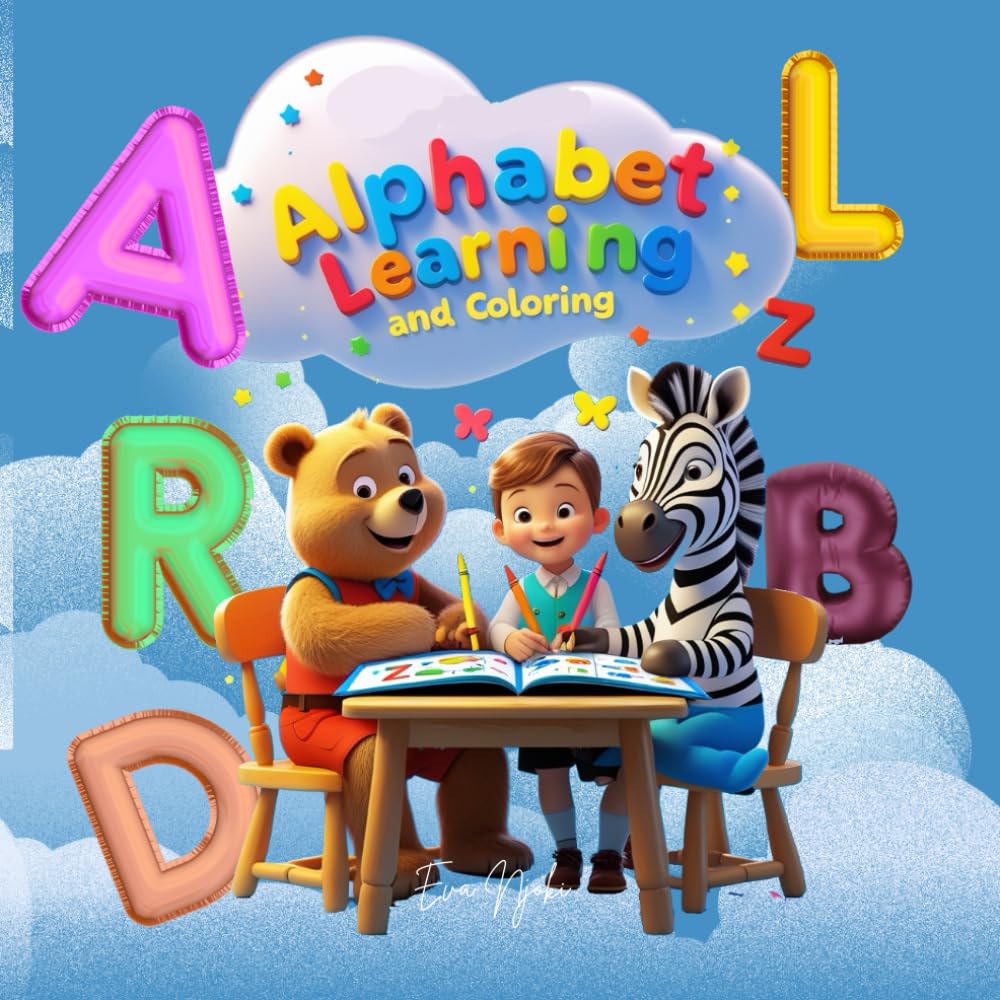 Alphabet Learning and Coloring Book: Fun A–Z Coloring, Tracing, and Simple Animal Coloring Pages for Toddlers and Preschoolers