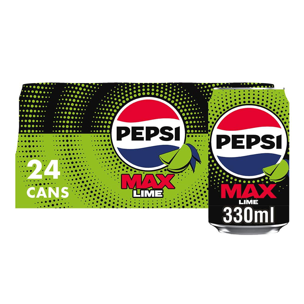 Pepsi Max Lime No Sugar Cola Cans 24 x 330ml