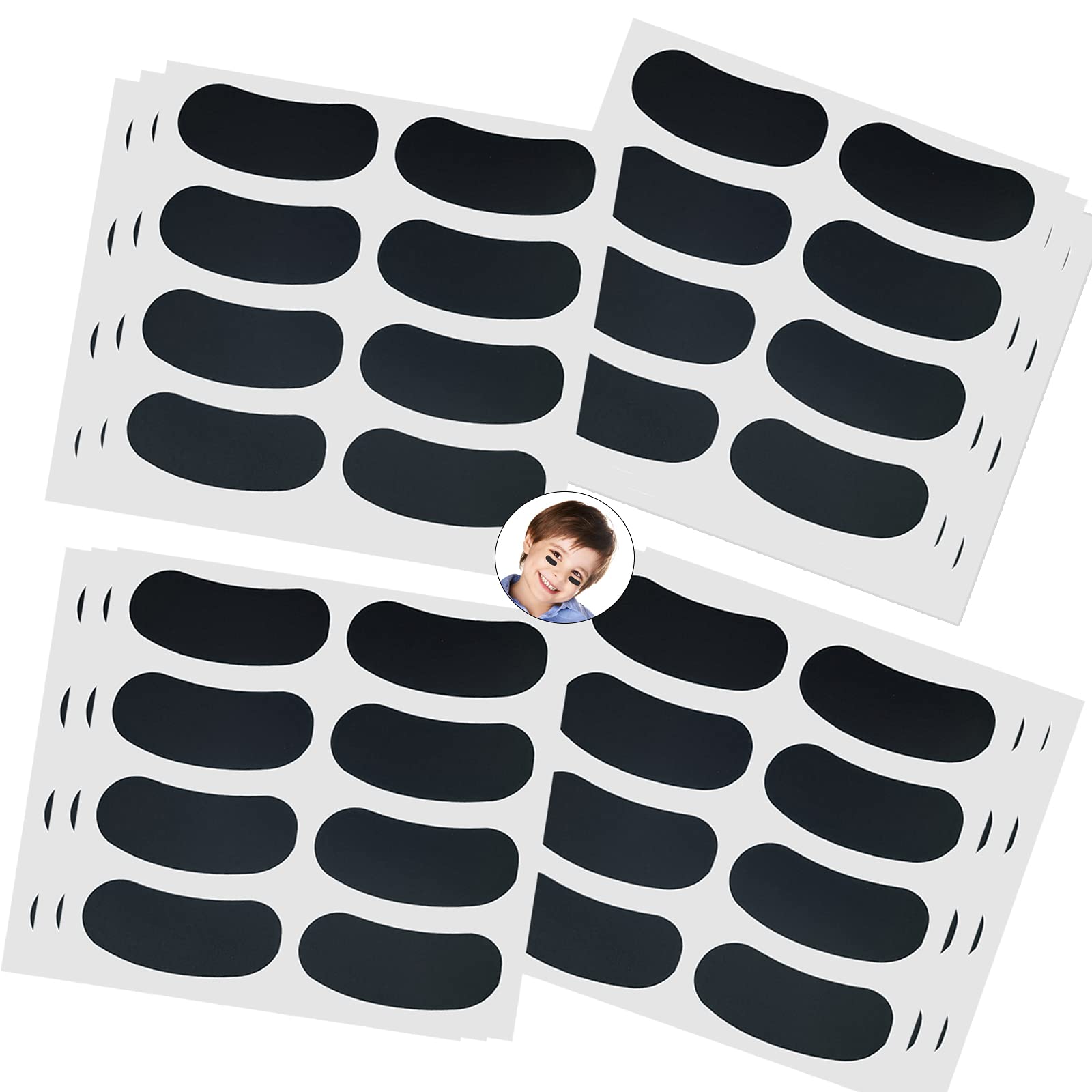 Eupboron 100 Pairs Eye Black Sticks Breathable Baseball and Football Eye Strips for Party Game Supplies