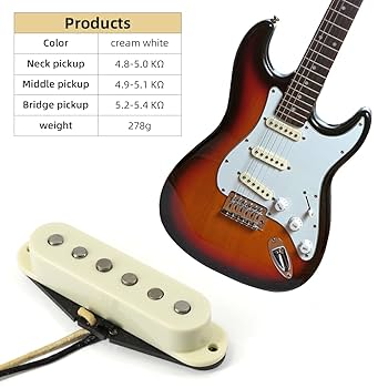 Amazon | Ogdni Alnico 5 Strat Guitar Pickup Set シングル