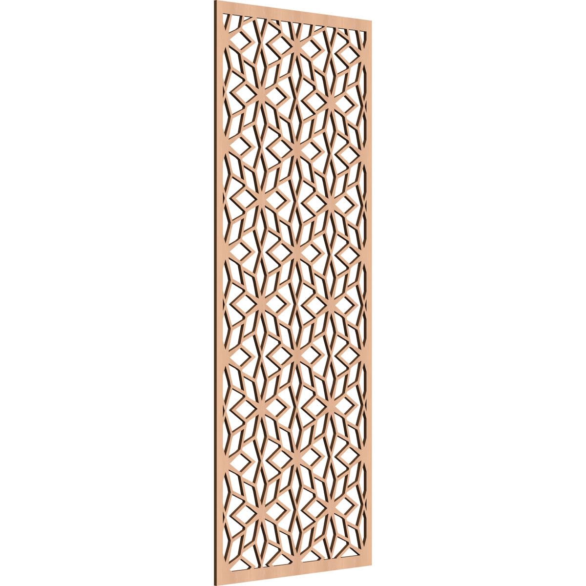21 3/8"W x 54 3/8"H x 1/4"T Lake Decorative Fretwork Wood Wall Panels, Alder
