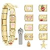 Dihope Italian Charm Bracelet Gold Italian Charms Set Edelstahl 9mm, DIY Abnehmbar Module für Italienische Armbänder, Italian Style Charms für Damen Herren Kinder Jungen Mädchen