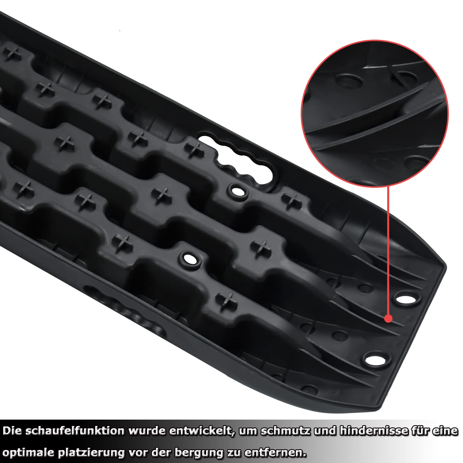 XMTECH 2 piezas de ayuda de arranque para arenas, placas de tracción offroad, plástico, ayuda de arranque, autocaravana, placa de recuperación, pistas de tracción, para vehículos todoterreno,