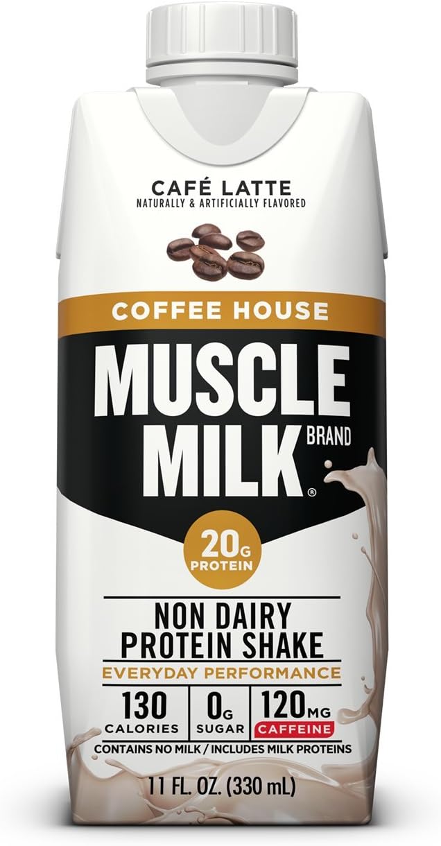 Muscle Milk Coffee House Protein Shake, Café Latte, 11 Fl Oz (Pack of 12)