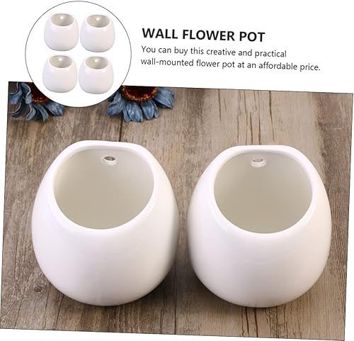 Miniatura 3 de Yardwe Maceta colgante para plantas, 4 piezas, maceta colgante, florero, bonsái, contenedor de plantas de pared, contenedor para plantas, balcón,