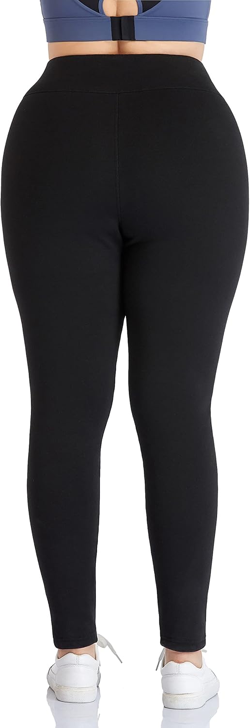 ZERDOCEAN Women's Plus Size High Waist Fleece Lined Leggings Winter Thermal Workout Yoga Pants - Image 5