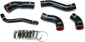 HPS Performance Black Veloster Silicone Intercooler Turbo Hose Kit OEM Replacement 57-1629-BLK