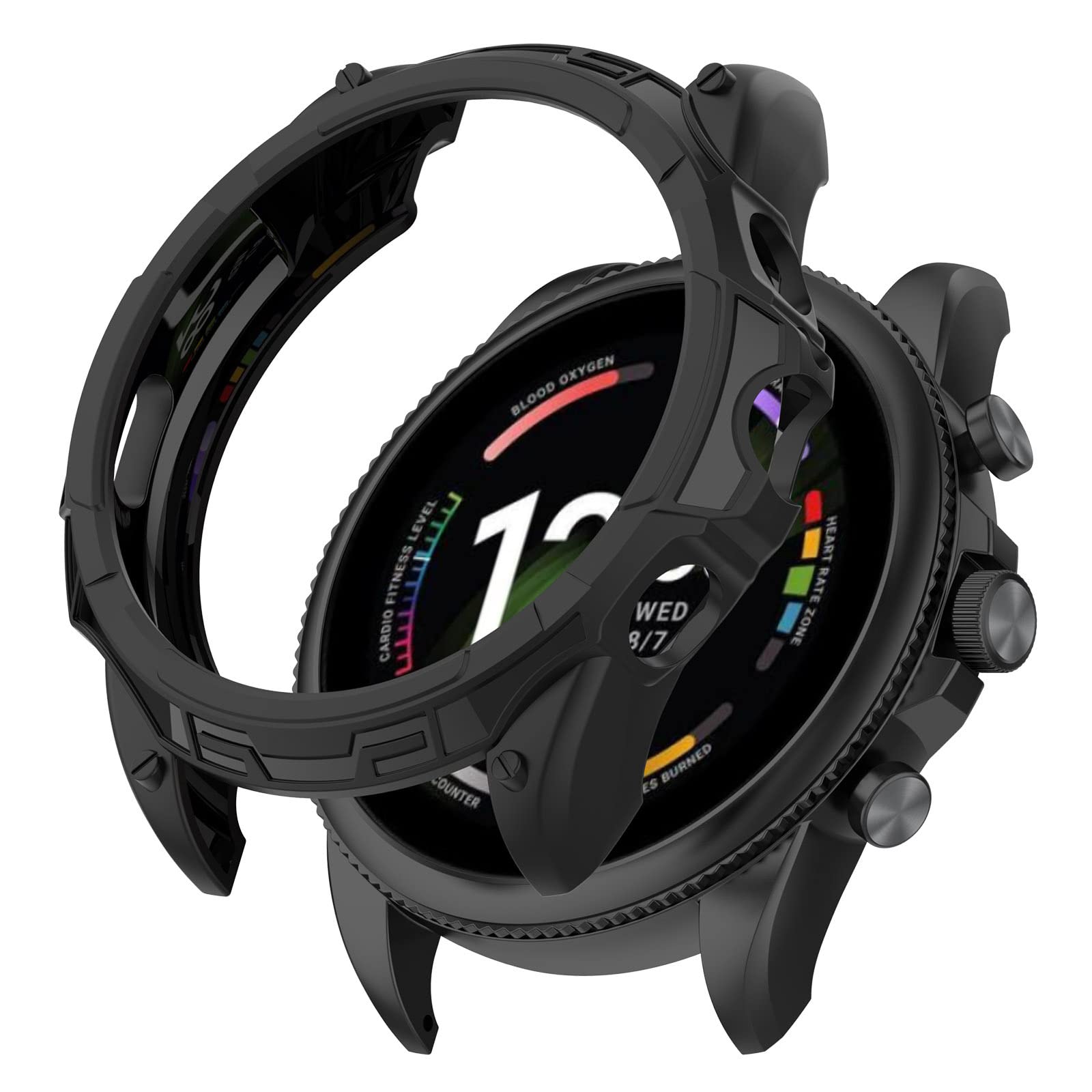 2023 Smart Watch Silicone Protective Frame Case Cover Anti-Collision Full Protection Shell for Fossil Gen 6 Watch