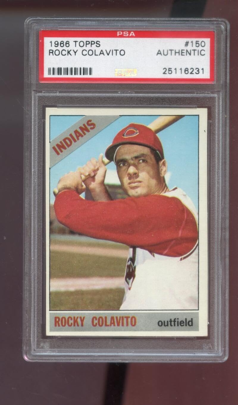 1966 Topps #150 Rocky Colavito PSA AUTHENTIC Graded Baseball Card MLB Cleveland Indians
