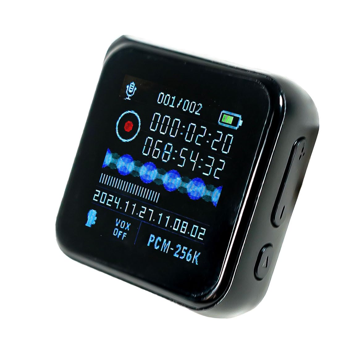 Mini Registratore Spia Vocale Professionale 8 GB con Attivazione Vocale VOX – Microfono Spia, Audio con Riduzione del Rumore - Cimice con Voice Recorder - Lettore MP3, Radio FM, Sveglia (M30)