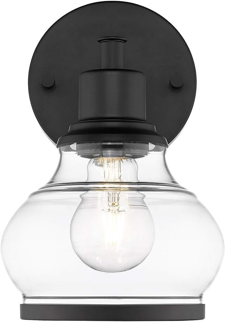 Ove Decors Theodore 6 in. 1 Vanity Light, in Black Finish