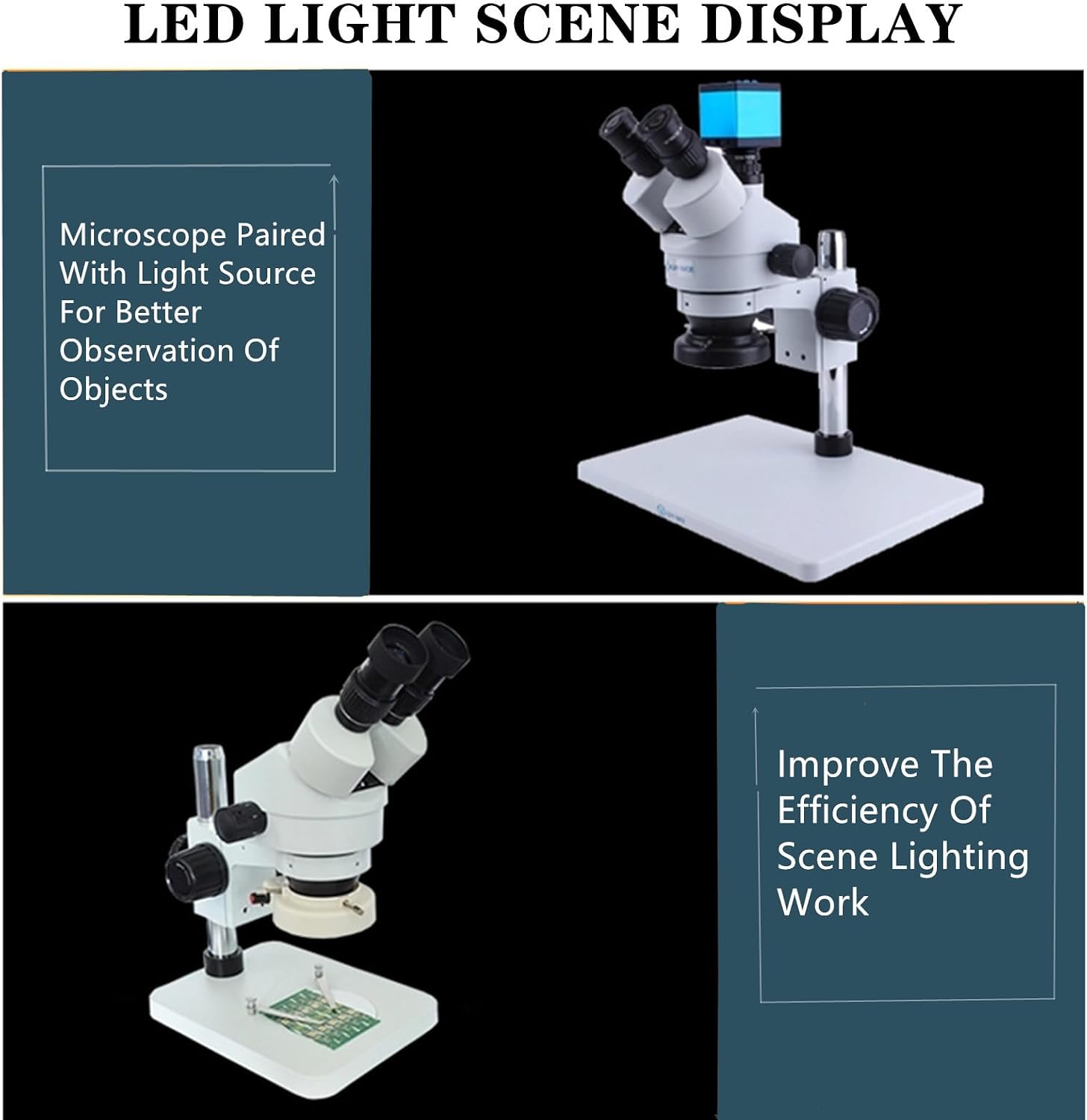 TreochtFUN Microscope Light 144 Led Ring Illuminator Beads | Microscope Lighting with Industry Power Adapter For Eg-sm Microscope Eyepiece Eyeshields Or Eye-guards(White)