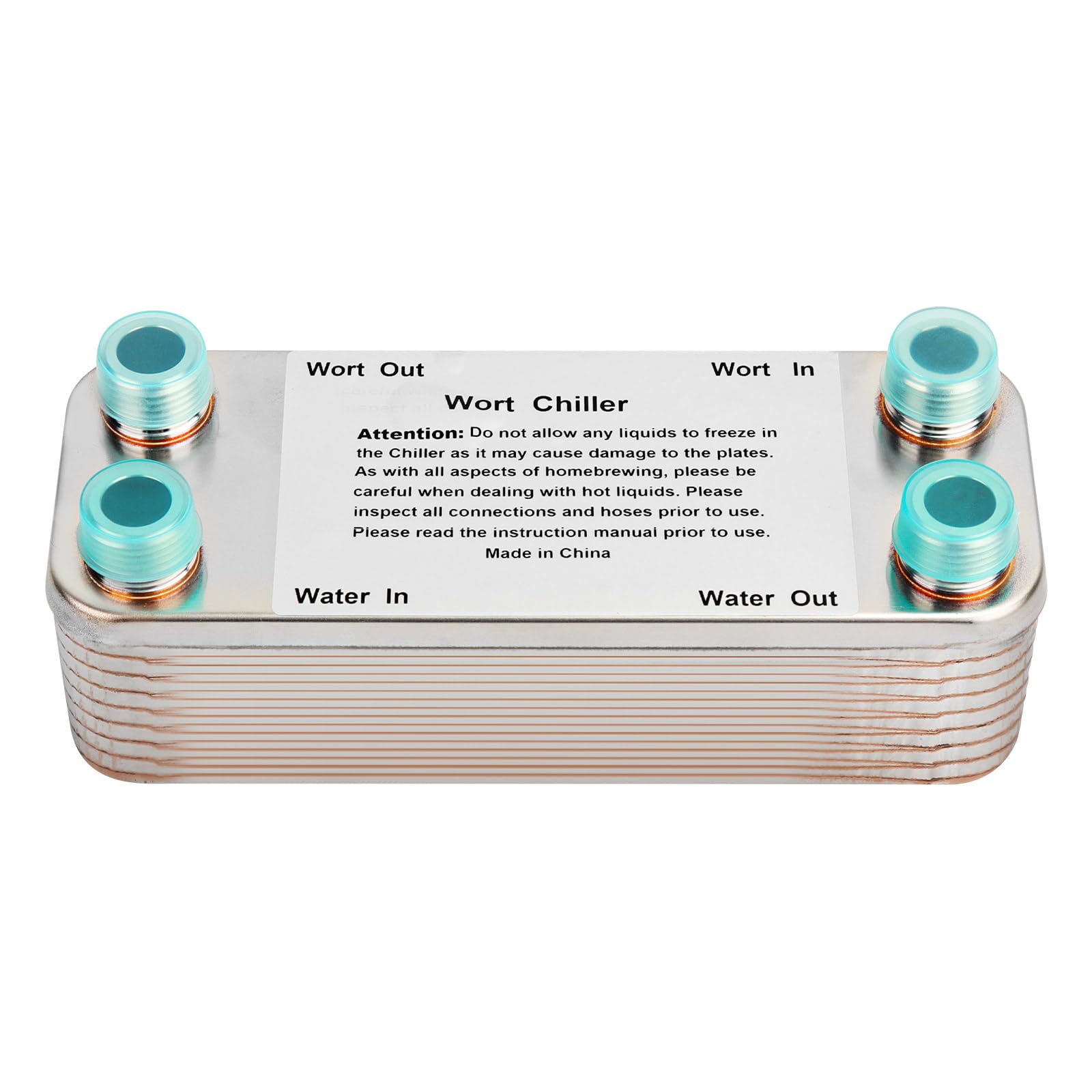 Ferroday 20 Plate Wort Chiller, Stainless Steel Brazed Plate Heat Exchanger