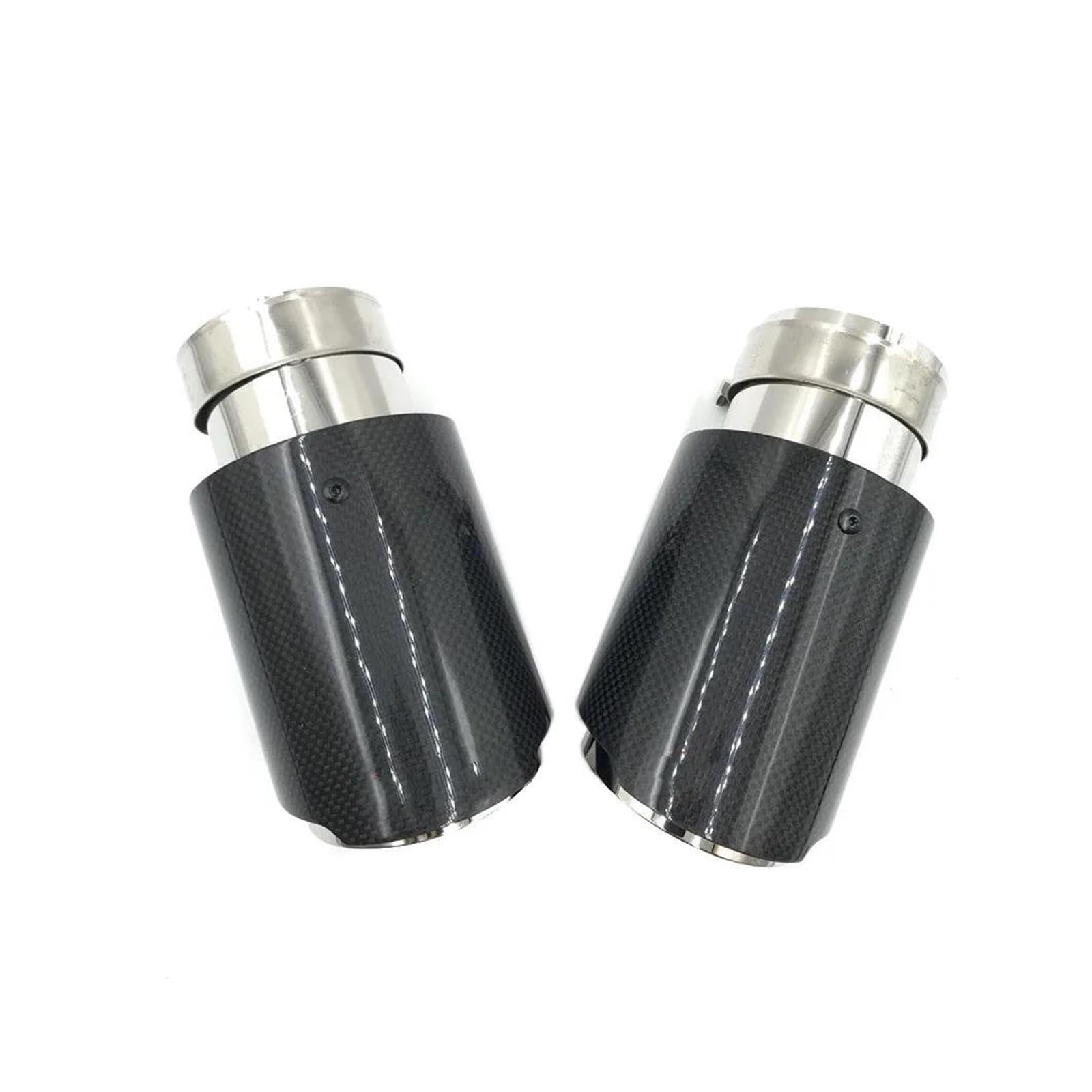 Tuyaux D'échappement Pour Vw Pour Golf 7 Pour Golf 6 1 Pièce Brillant Carbone Argent Acier Inoxydable Système D'échappement Voiture Silencieux Pointe Queue Tuyaux Embout Échappement