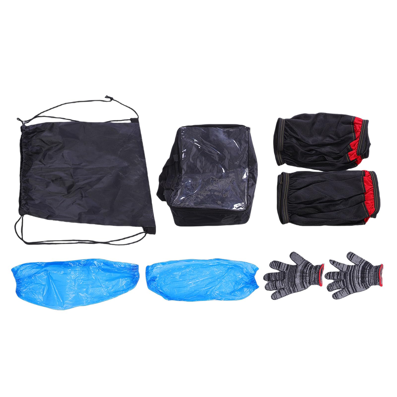 Reifensocken, hohe Traktion, langlebig, verschleißfest, rutschfest, für Autos, SUVs, Wohnmobile, Pickups, Schwarz, Rot, 2er-Set mit Handschuhen, Schutzhüllen, Aufbewahrungstasche