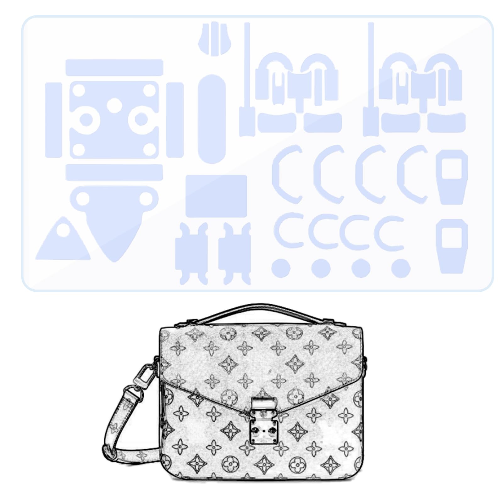 Pochette Metis film protection contre rayures et usure du fermoir métallique de sac