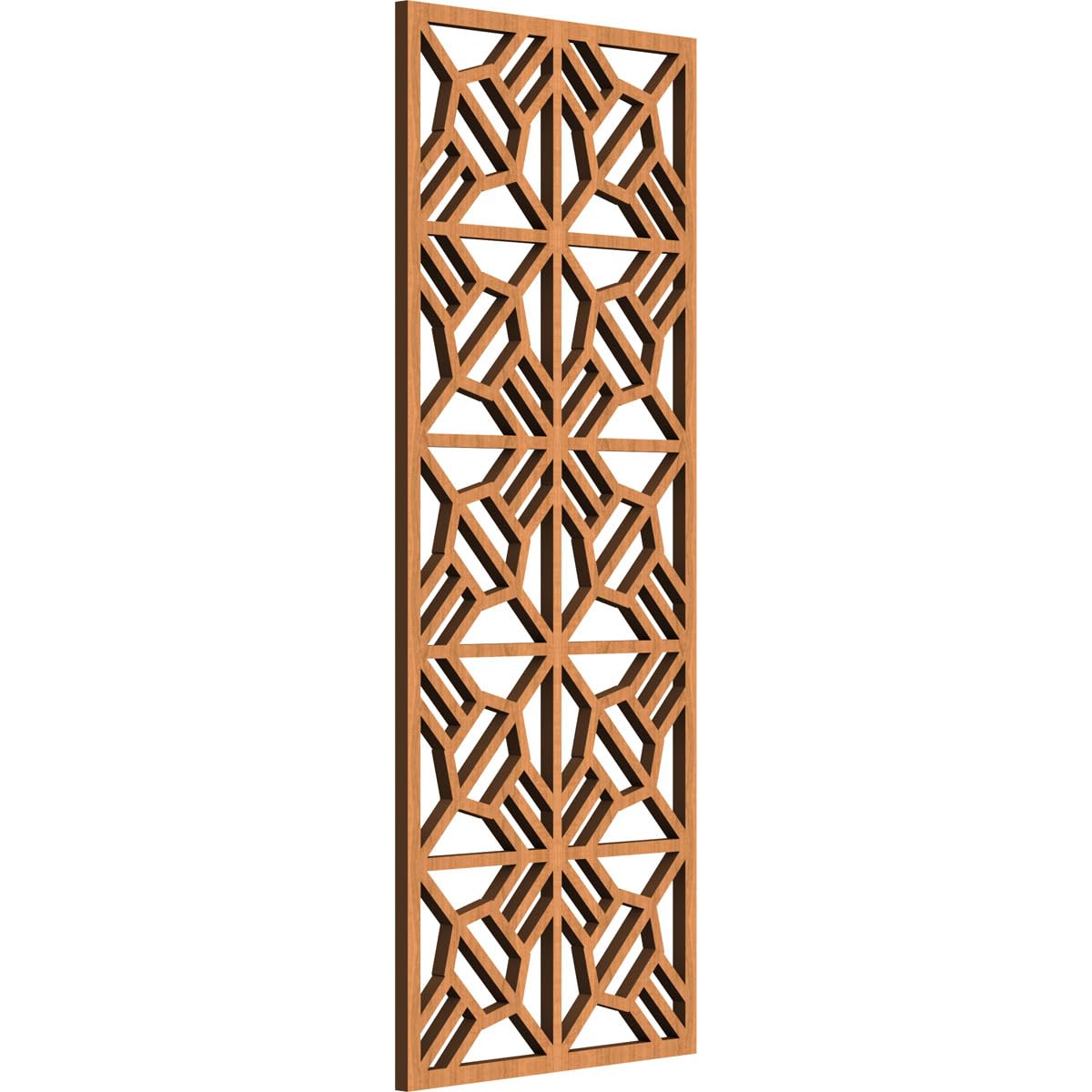 Auburn Decorative Pierced Fretwork Wood Wall Panels, 11 3/8"W x 29 3/8"H x 3/8"T, Cherry