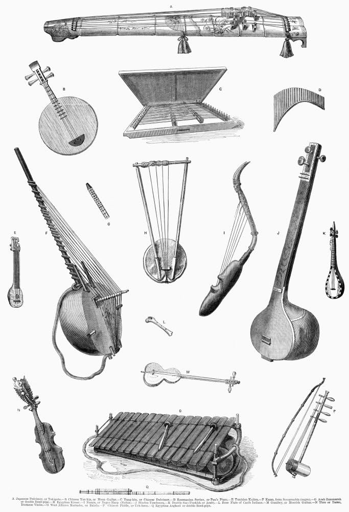 リュート　モロッコ楽器 手作りのモロッコ5弦リュートギター伝統的なスピリチュアル楽器