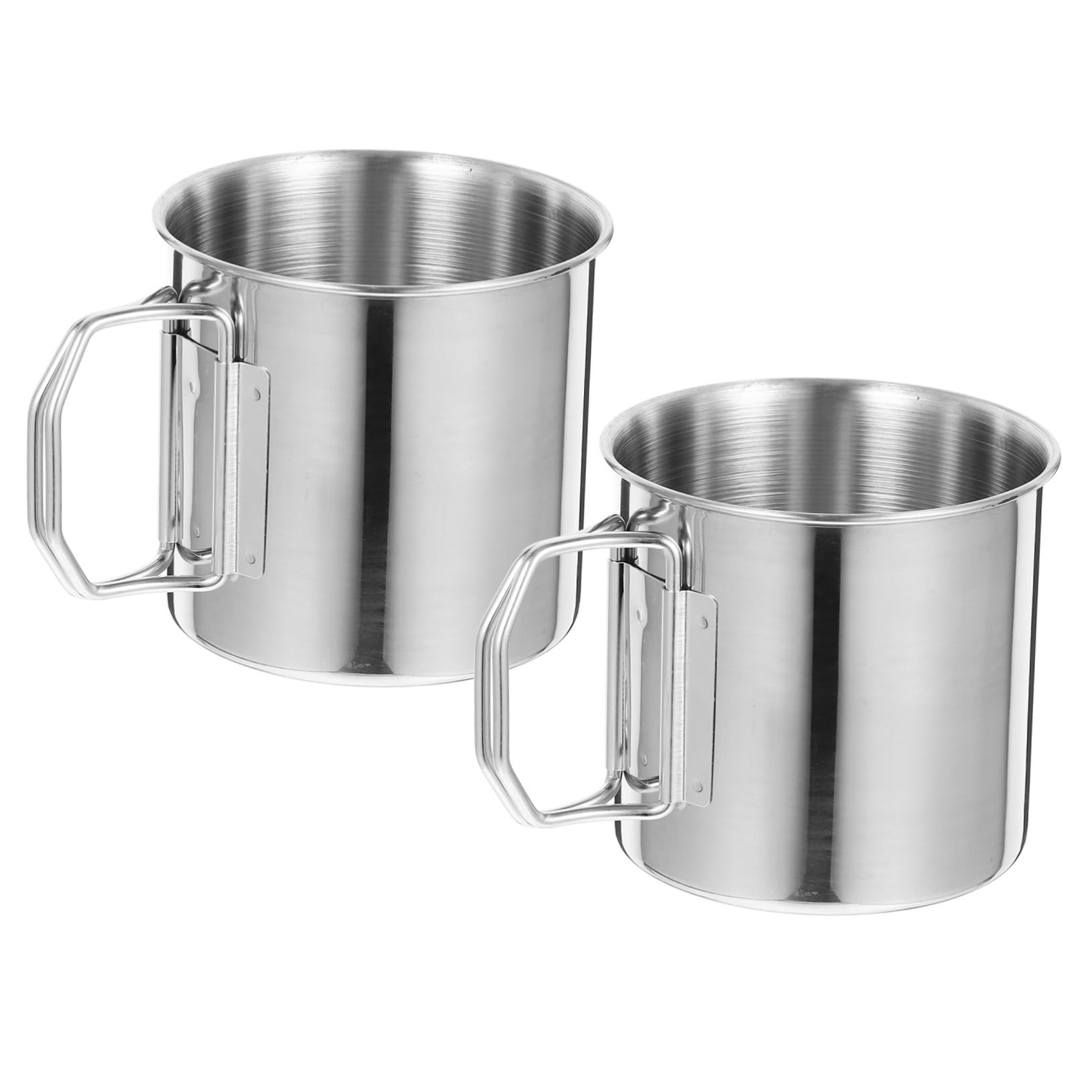 TOYANDONA 4 ensembles Gobelet Pliable En Acier Inoxydable 304 Pour Boire Voyager Café Camping Portable Extérieur Pliable En Métal 2 pièces * 4