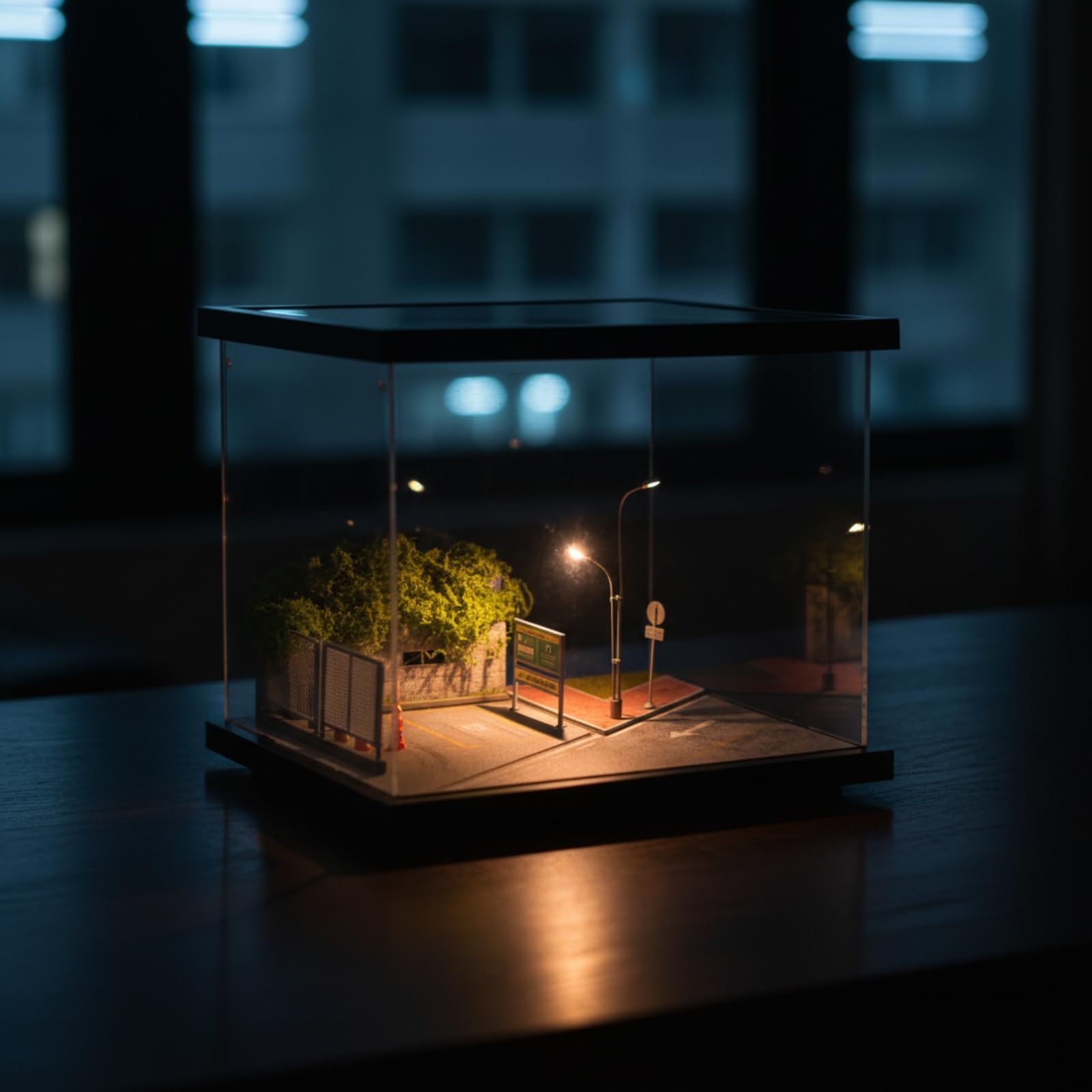 Beleuchtet Straßenszene-Diorama