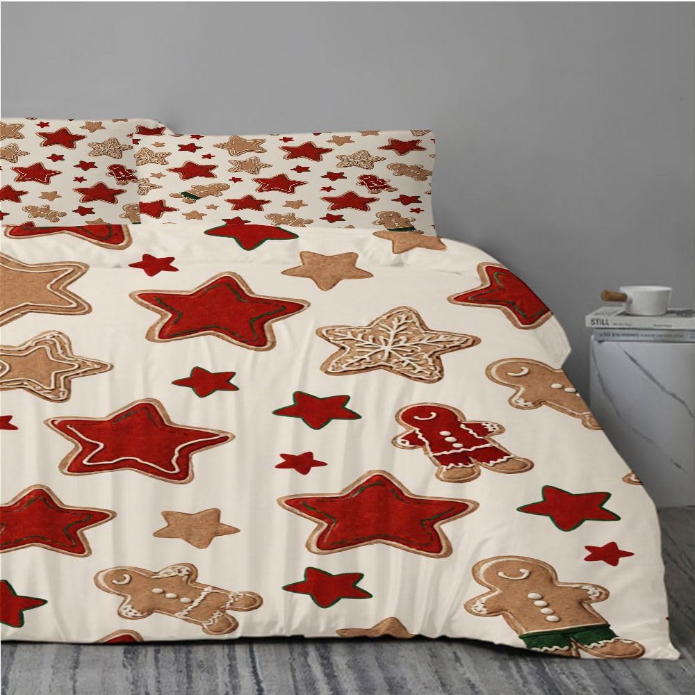 Funda NóRdica 3D 240x260 cm, Tema Navideño, Set de 3 Piezas con 1 Funda NóRdica XXL y 2 Fundas de Almohada, Material EcolóGico, DiseñO Reversible, Cremallera, 7820
