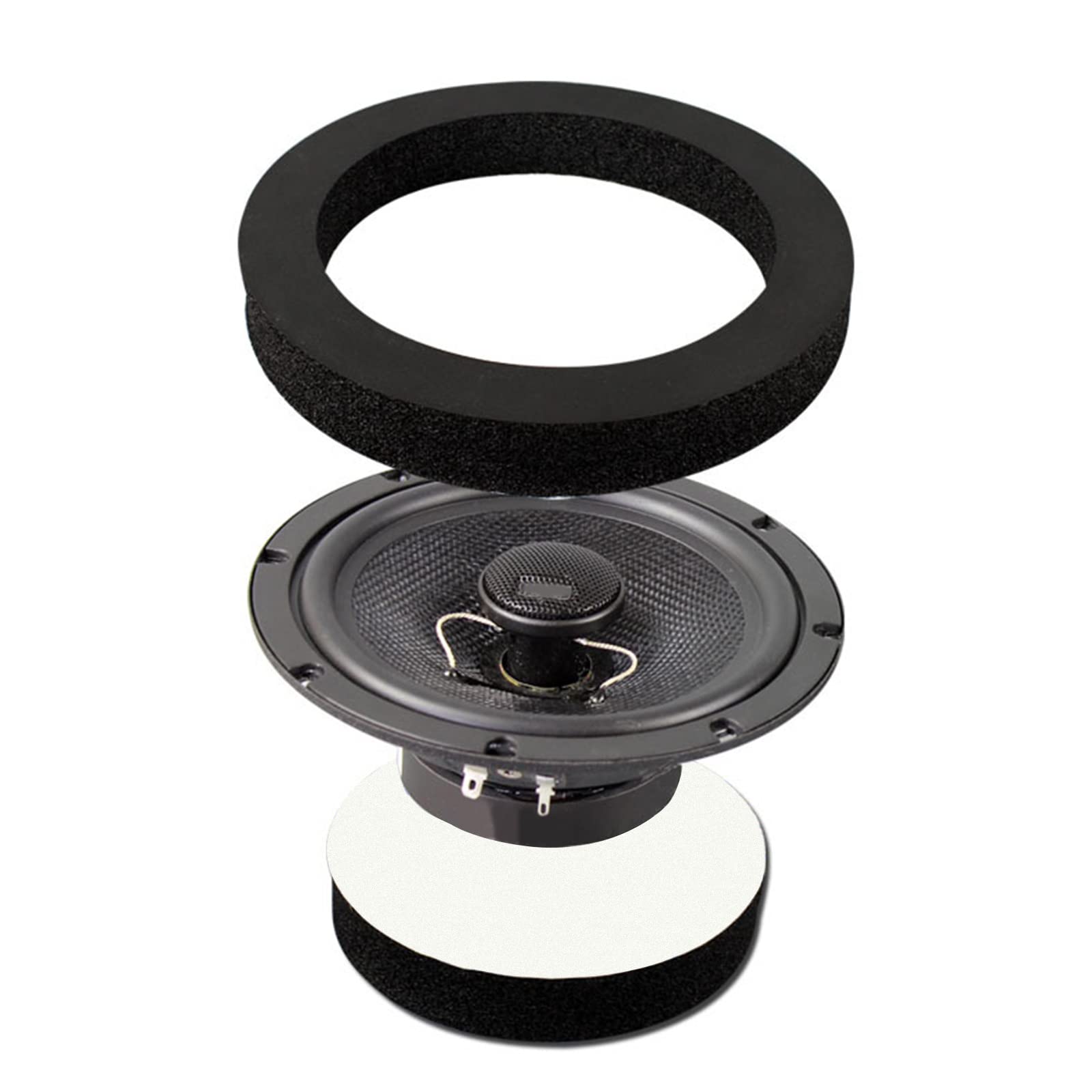 Speak Fast Rings 6, 5 Zoll 4-teiliges Auto Schaumstoff Schallwände, Verstärkersysteme, Schwämme, niedrige Blocker Set, Autotür Schaumstoff Ringe