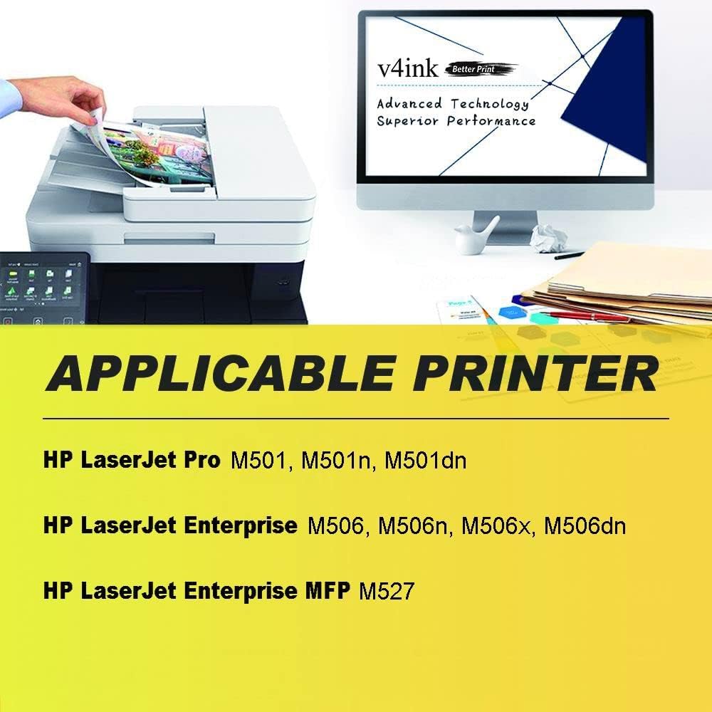 v4ink Compatible Toner Cartridge Replacement for HP 87X CF287X High-Yield Work with Laserjet Enterprise M506 M506dn M506n Pro M501 M501dn M506 M506x M527 M527dn Printer 2-Pack