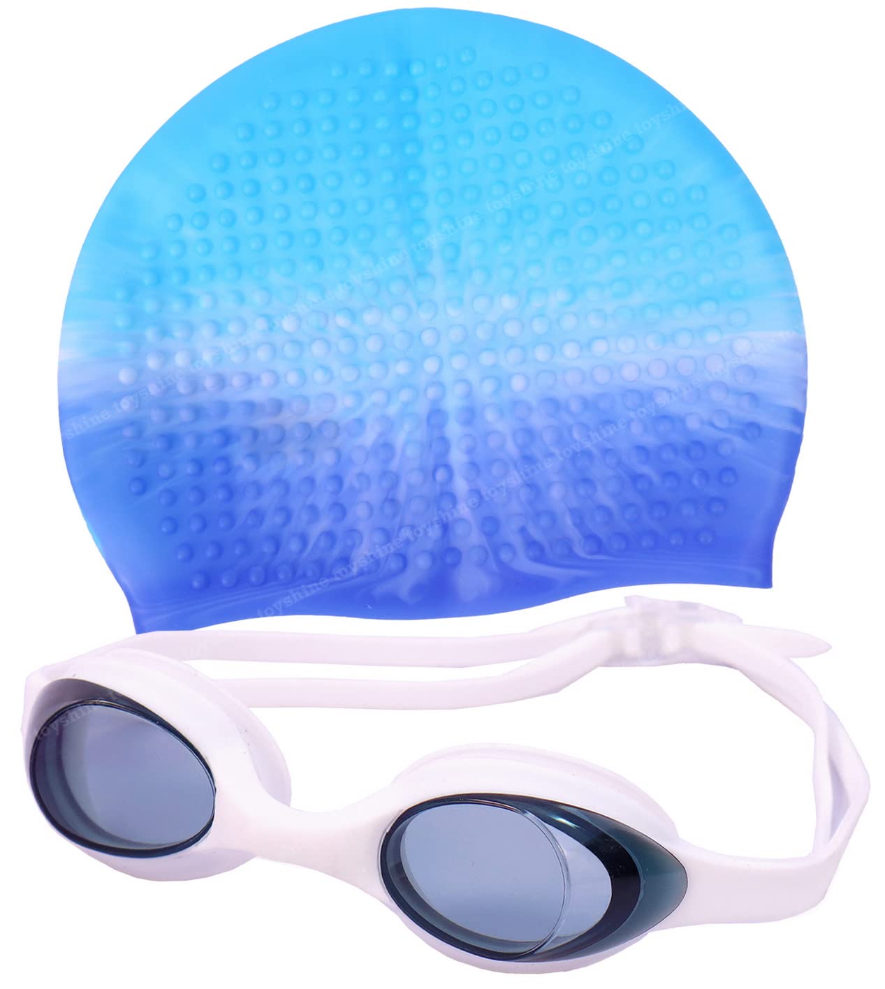 Toyshine Swimming Combo Kit for kids- 1 pc Bubble design swim cap, 1 Goggles with ear plugs (Orange-Multi) (B0C58R2Y71) Amazon Price History, Amazon Price Tracker