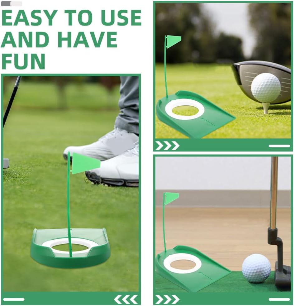 Milisten 3pcs Indoor Golf Putting Cup Compact Golf Accessories for Training Portable Hole Cup Gadget for Home Use Material