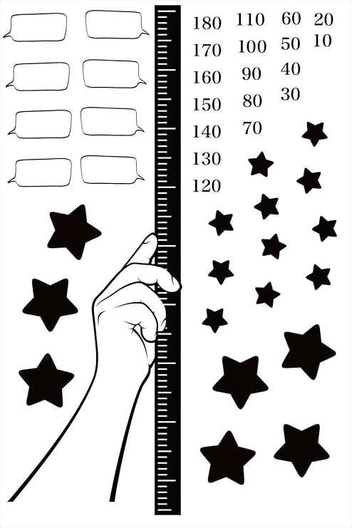 Amazon ウォールステッカー 身長計 メモ付き 記念 目盛り 子供部屋 モノクロ 白黒 面白 定規 北欧 90 60cm シール式 装飾 おしゃれ 壁紙 はがせる 剥がせる カッティングシート Wall Sticker 雑貨 ガラス 窓 Diy プチリフォーム Meter Ds ウォールステッカー