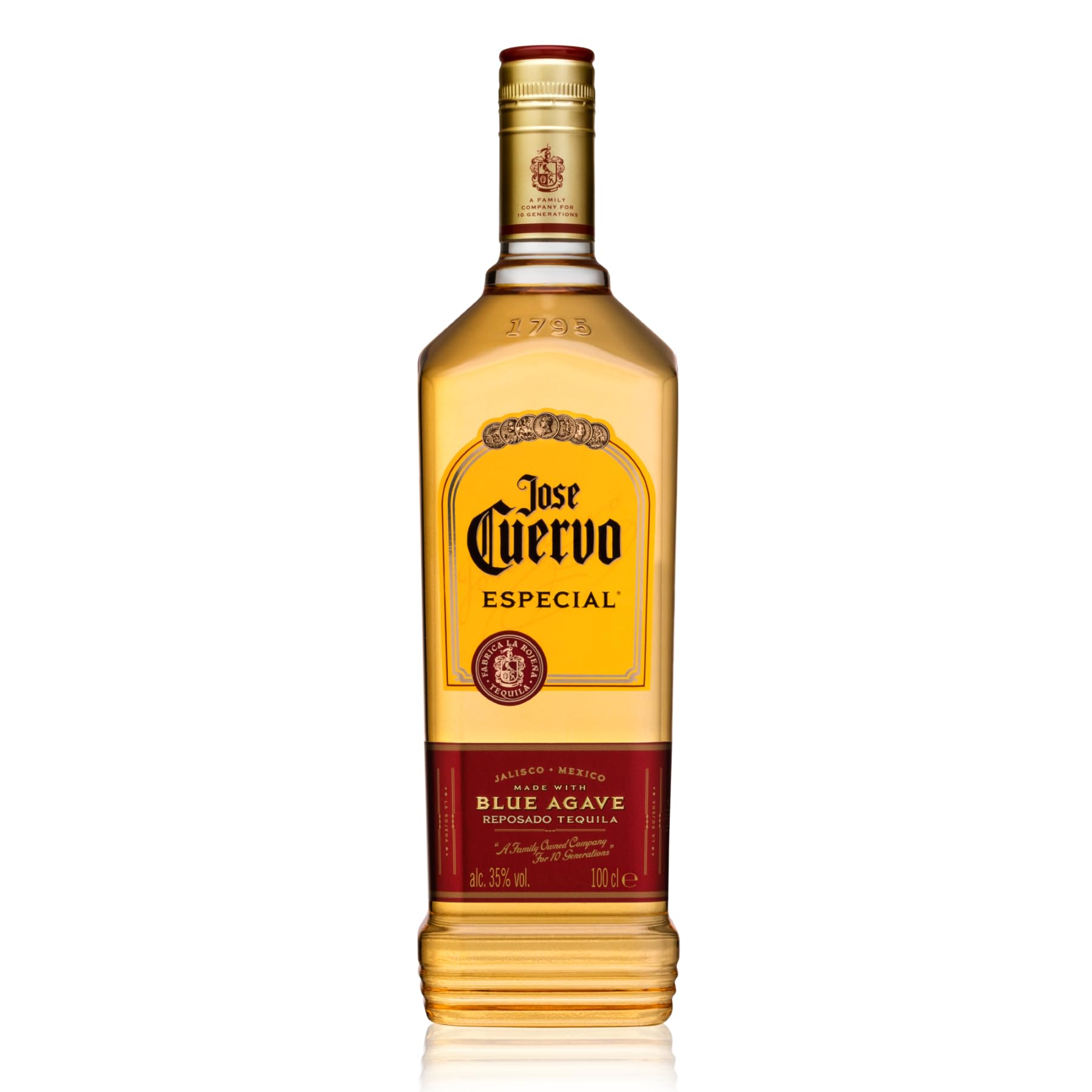 Jose Cuervo Especial Reposado Original Tequila Mexiko (1 x 1,0 l) – mexikanischer Tequila mit 38 % Vol. Alkohol