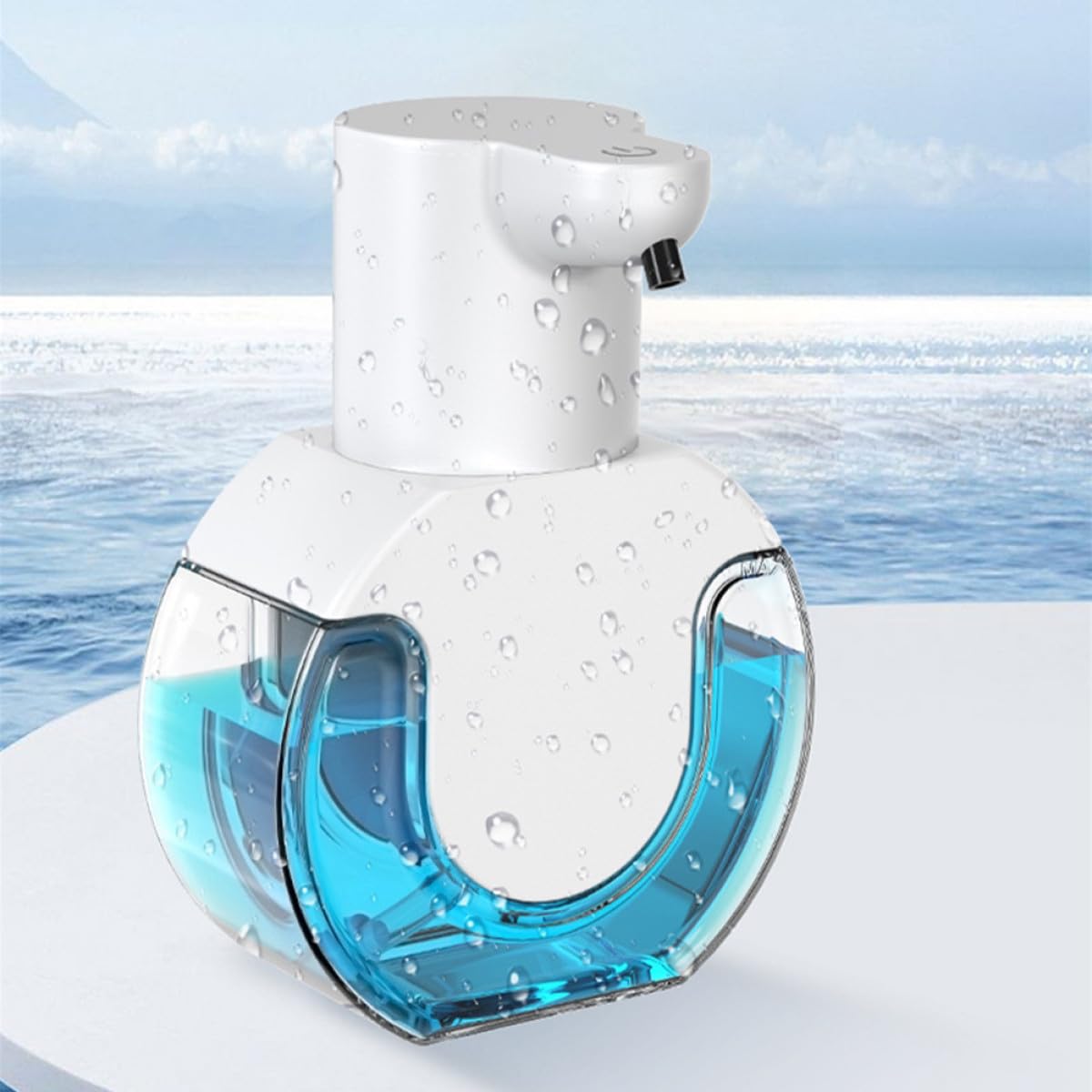 Dispenser Sapone Automatico Capacità 430ml da Parete da Tavolo Sensore a Infrarossi Materiale Abs Resistente, Design Semplice e Portatile per Uso Domestico